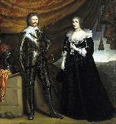 Gerard van Honthorst Prince Frederik Hendrik and his wife Amalia van Solms oil